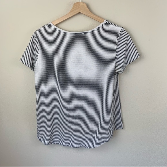 ✨5 FOR $25✨  Zara Black and white stripe short sleeve tee shirt - Picture 4 of 7